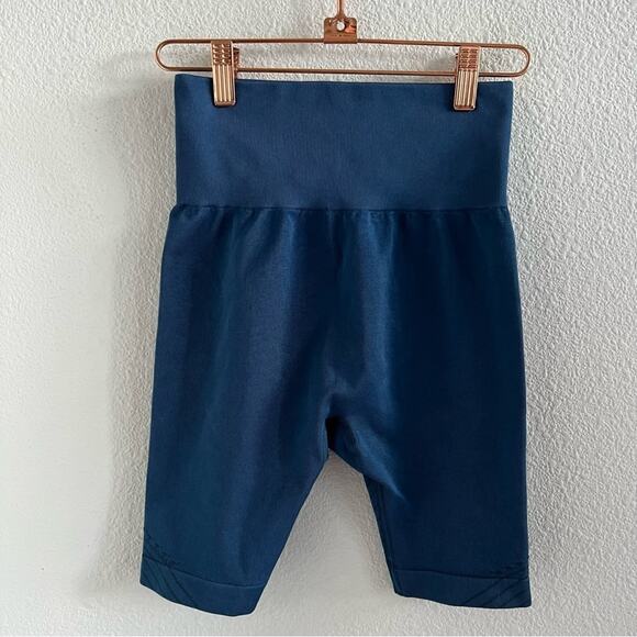 Joy Lab Biker Short Blue Stretch High Waist Athleisure Activewear Small - Picture 1 of 7